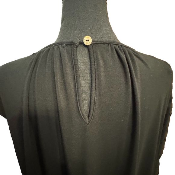 Daniel Rainn Blouse 2X Womens Black Top Sheer Sleeves Minimalist Career Dressy - Picture 5 of 9